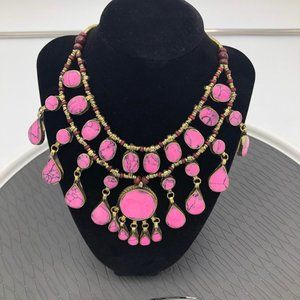 Ethnic Afghan Choker Necklace, Handmade Tribal Choker, Beaded Chain Necklace